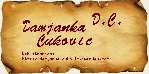 Damjanka Ćuković vizit kartica